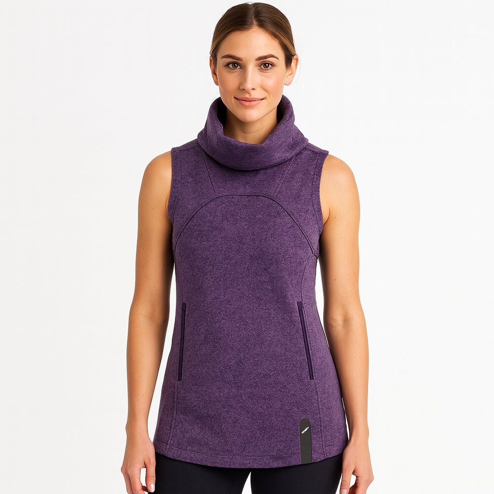 Indyeva Purple Cowl Neck Sleeveless Sweater Vest Women XS